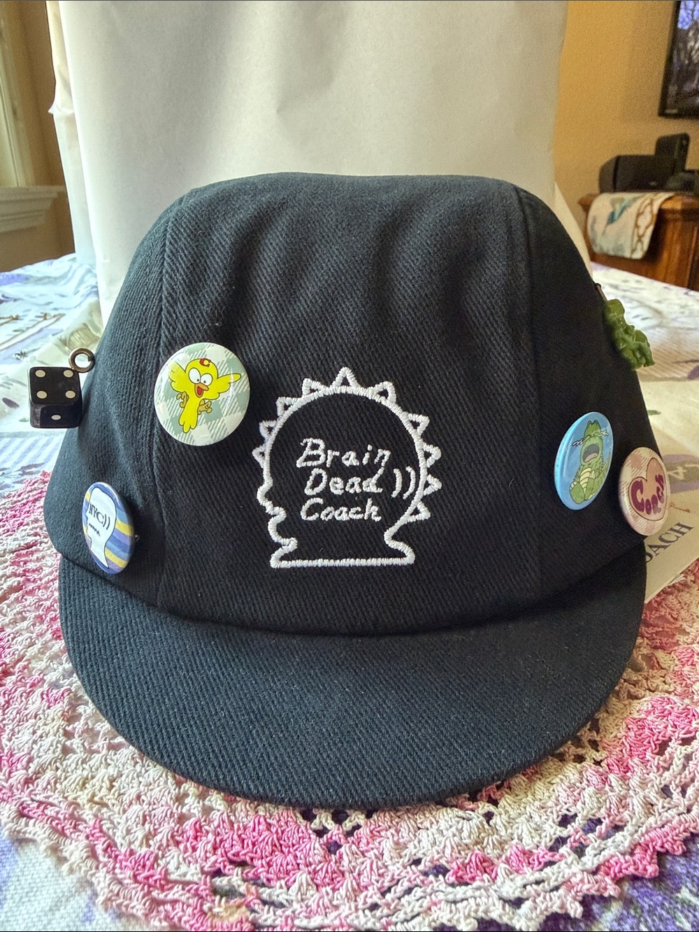 🧢🧠🧢 Coach Brain Dead Biker Pin Hat 🧢🧠🧢 NWT 🧢🧠🧢 - Picture 9 of 16